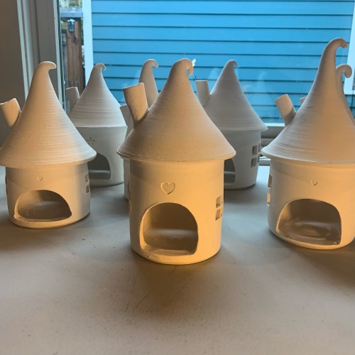 Gnome Houses Fresh from the Kiln