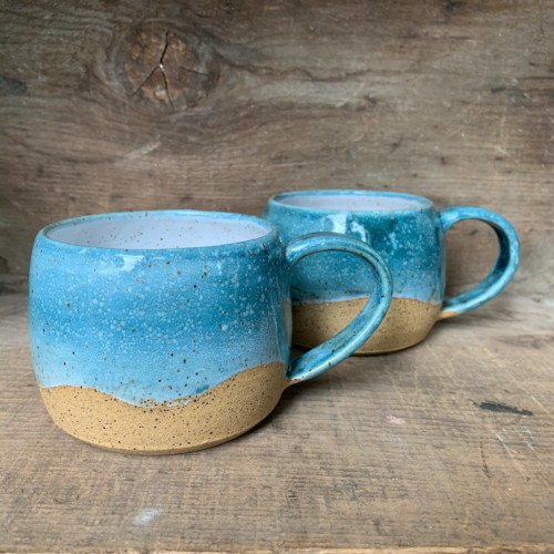 Specked Blue Mugs